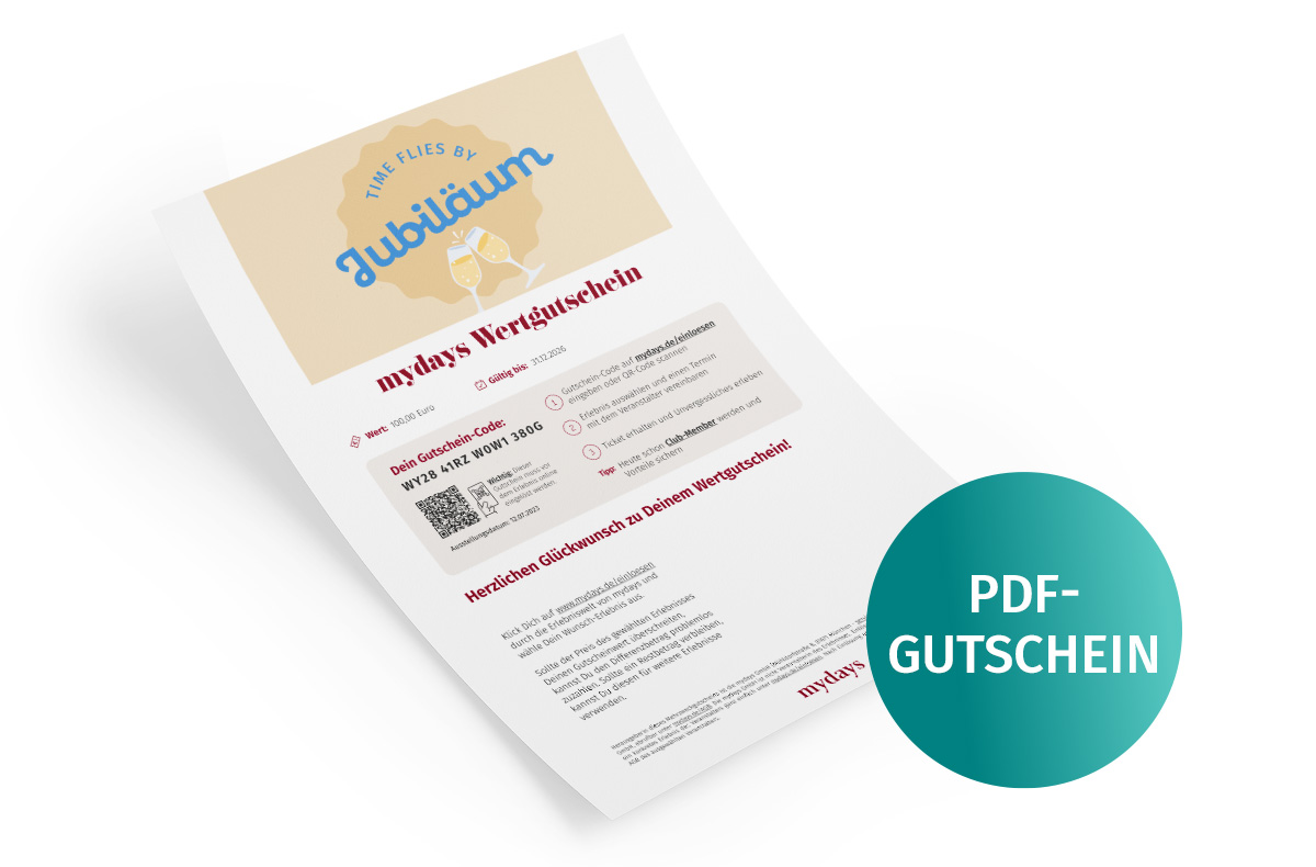 Flexibles Geschenk Zum Jubiläum (Time flies by) Erlebnisgutscheine & Erlebnisboxen online kaufen