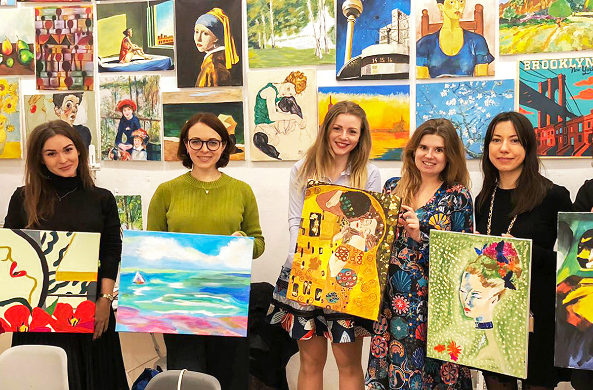 Malworkshop "Meisterwerke nachmalen" Berlin Basteln und Kreativworkshops online kaufen