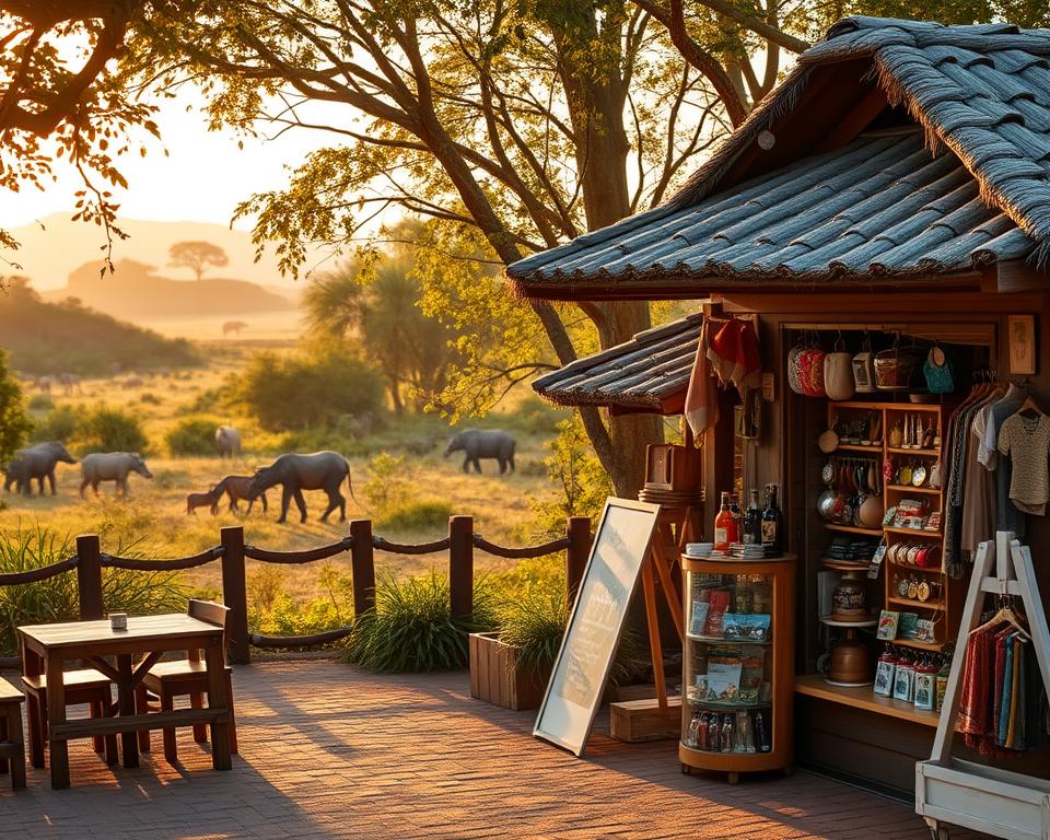 Gastronomie und Souvenirs im Safaripark Stukenbrock