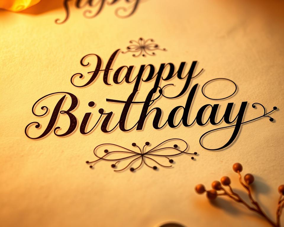 Kalligraphie-Fonts für Geburtstagskarten Kalligraphie-Fonts für Geburtstagskarten