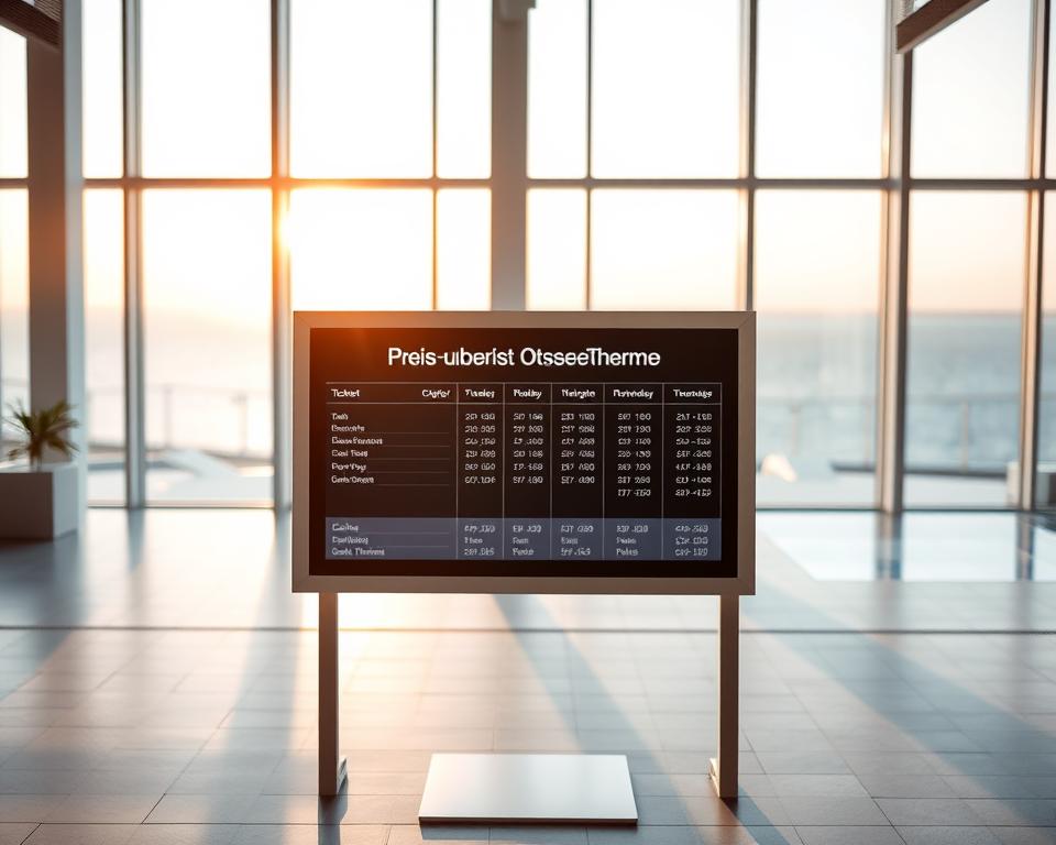 Preisübersicht Ostsee Therme Preisübersicht Ostsee Therme