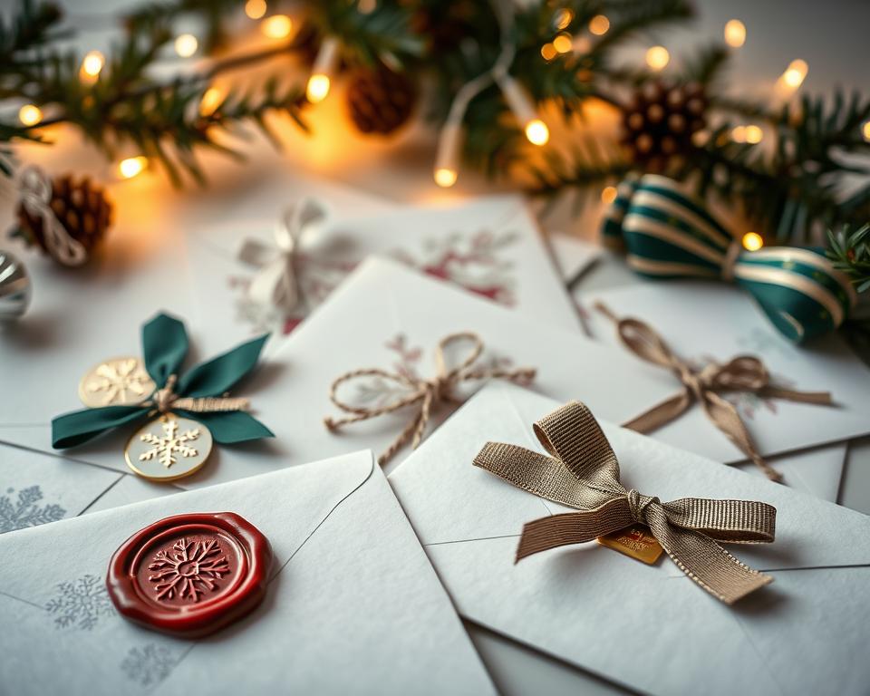 Elegante Verschlüsse für Weihnachtsumschläge