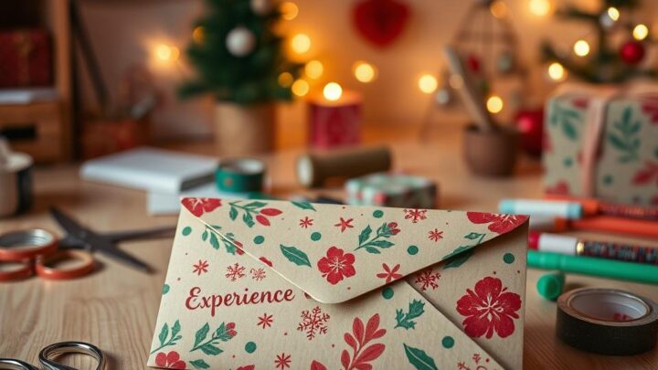 Selbst basteln: Weihnachtsumschlag für Erlebnis-Ticket